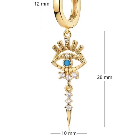 MYEARS Women Gold Huggie Hoop Earrings Dangle Drop 14K Gold Filled - Picture 7 of 7